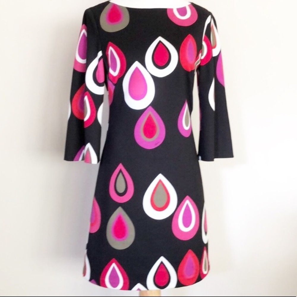 Trina Turk 3/4 Sleeve Cocktail Dress SZ 2